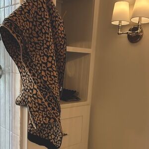 Athleta Leopard Patterned Sweater Scarf